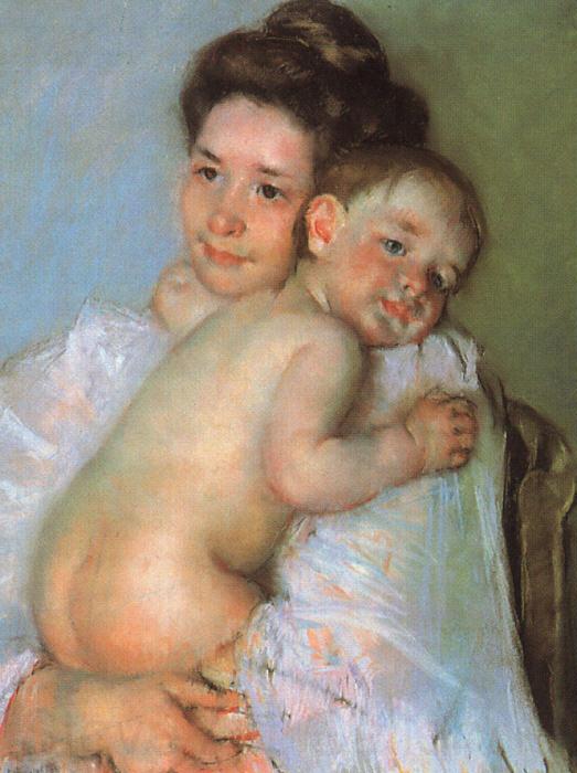 Mary Cassatt Mother Berthe Holding her Baby